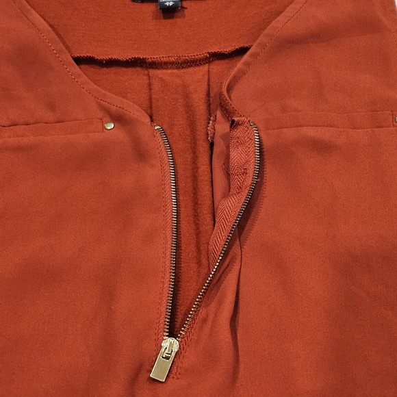 Express Hudson Burnt Orange Zip Tank Top - Picture 10 of 12